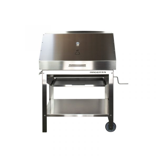 Barbecue Argent inox avec couvercle four